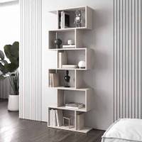 Стелаж-полиця книжкова для дому, офісу М-56, 6 відділів, кашемір