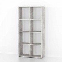 Полка для книг, стеллаж для дома, офиса, 8 ячеек, бетон