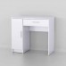 Туалетный (письменный) стол с ящиком и дверцей, цвет белый