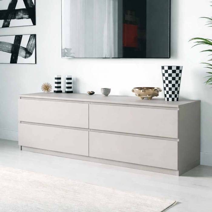 Тумба під ТВ з чотирма ящиками, ширина 140 см, колір кашемір