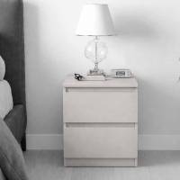 Тумба прикроватная с двумя ящиками в спальню, кашемир