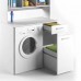 Тумба-шкаф широкая для стиральной машины по цене производителя, цвет белый