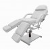 Кресло-кушетка педикюрное косметологическое на гидравлике премиум класса, белое