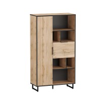 Стеллаж лофт для книг и декора на ножках Forte-06, 90х40х164 см, дуб аппалачи