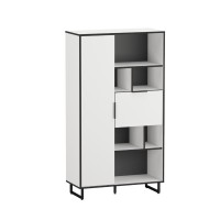 Стелаж лофт для книг та декору на ніжках Forte-06, 90х40х164 см, білий