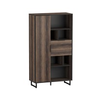 Стелаж лофт для книг та декору на ніжках Forte-06, 90х40х164 см, дуб кверкус