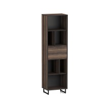 Стелаж лофт для книг та декору на ніжках Forte-16, 55х40х200 см, дуб кверкус