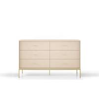 Комод Perfect Home Моно / Mono з 6 шухлядами і золотими ніжками MKS154 Беж пісочний (PFH-091209)