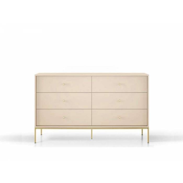 Комод Perfect Home Моно / Mono з 6 шухлядами і золотими ніжками MKS154 Беж пісочний (PFH-091209) Комод Perfect Home Моно / Mono з 6 шухлядами і золотими ніжками MKS154 Беж пісочний (PFH-091209)