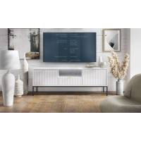 Тумба під телевізор Perfect Home Нова / Nova 2-дверна з 1 шухлядою і чорними ніжками RTV154 Білий (PFH-091225)