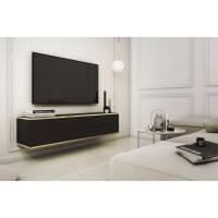 Тумба під телевізор навісна Perfect Home Оро / Oro 2-дверна RTV135 Чорний (PFH-091352)