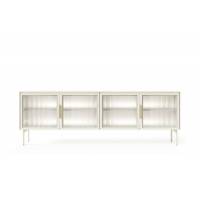 Тумба під телевізор з підсвіткою Perfect Home Лумі / Lumi 4D/181 4-дверна Кашемір (PFH-091389)