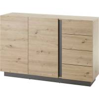 Комод Perfect Home Арко / Arco 2-дверний з 4 шухлядами 2D4S/138 Дуб артизан/графіт (PFH-091063)