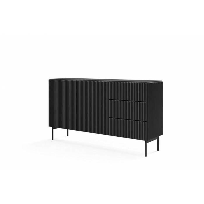 Комод Perfect Home Муті / Muti 2D3S/147 2-дверний з 3 шухлядами Чорний (PFH-091397) Комод Perfect Home Муті / Muti 2D3S/147 2-дверний з 3 шухлядами Чорний (PFH-091397)