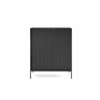 Комод високий Perfect Home Нова / Nova 2-дверний з чорними ніжками K104 Чорний (PFH-091238)