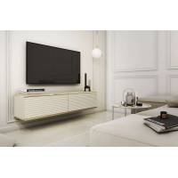 Тумба під телевізор навісна Perfect Home Оро / Oro 2-дверна RTV135 MDF Бежевий (PFH-091356)