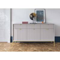 Комод Perfect Home Нова / Nova 3-дверний з 3 шухлядами і золотими ніжками KSZ154 Сірий (PFH-091243)