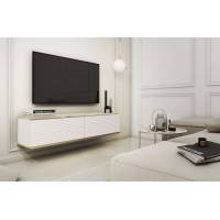 Тумба під телевізор навісна Perfect Home Оро / Oro 2-дверна RTV135 MDF Білий (PFH-091354)