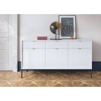 Комод Perfect Home Нова / Nova 3-дверний з 3 шухлядами і чорними ніжками KSZ154 Білий (PFH-091240)