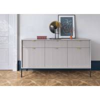 Комод Perfect Home Нова / Nova 3-дверний з 3 шухлядами і чорними ніжками KSZ154 Сірий (PFH-091242)