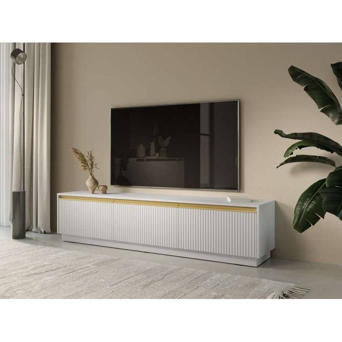 Тумба під ТВ Perfect Home Роял / Royal RTV180 3-дверна Білий (PFH-091294) Тумба під ТВ Perfect Home Роял / Royal RTV180 3-дверна Білий (PFH-091294)