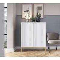 Комод високий Perfect Home Нова / Nova 2-дверний з золотими ніжками K104 Білий (PFH-091233)