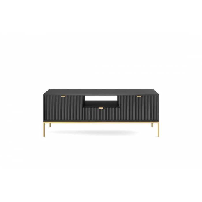 Тумба під телевізор Perfect Home Нова / Nova 2-дверна з 1 шухлядою і золотими ніжками RTV154 Чорний (PFH-091221) Тумба під телевізор Perfect Home Нова / Nova 2-дверна з 1 шухлядою і золотими ніжками RTV154 Чорний (PFH-091221)