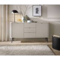 Комод Perfect Home Зова / Zova 2-дверний з 3 шухлядами і чорними ніжками KSZ168 Кашемір (PFH-091281)