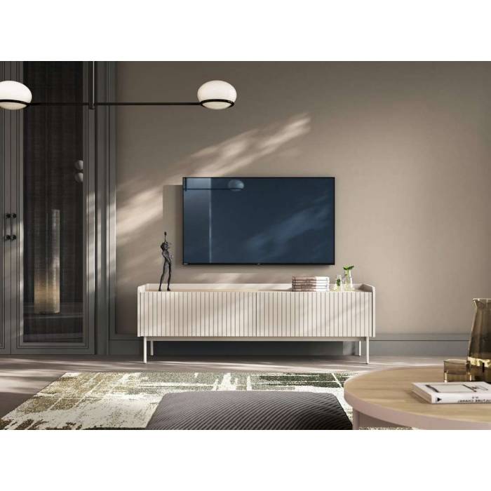 Тумба під телевізор Perfect Home Левел / Level 2-дверна 2D/153 Беж/дуб сканді (PFH-091158) Тумба під телевізор Perfect Home Левел / Level 2-дверна 2D/153 Беж/дуб сканді (PFH-091158)