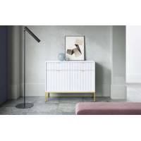 Комод Perfect Home Нова / Nova 2-дверний з 2 шухлядами і золотими ніжками KSZ104 Білий (PFH-091217)