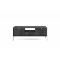 Тумба під телевізор Perfect Home Нова / Nova 2-дверна з 1 шухлядою і чорними ніжками RTV154 Чорний (PFH-091219)