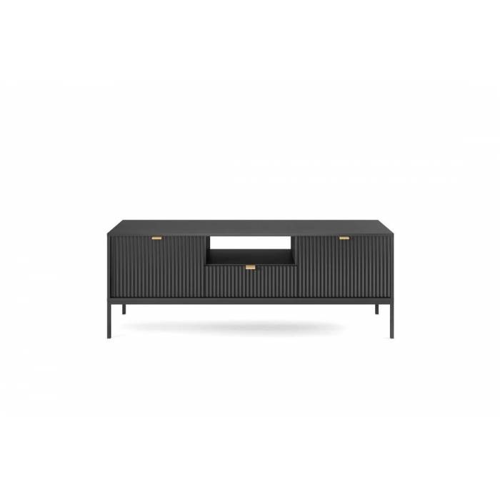 Тумба під телевізор Perfect Home Нова / Nova 2-дверна з 1 шухлядою і чорними ніжками RTV154 Чорний (PFH-091219) Тумба під телевізор Perfect Home Нова / Nova 2-дверна з 1 шухлядою і чорними ніжками RTV154 Чорний (PFH-091219)