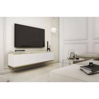 Тумба під телевізор навісна Perfect Home Оро / Oro 2-дверна RTV135 Білий (PFH-091349)