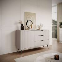 Комод Perfect Home Ланте / Lante 1-дверний з 3 шухлядами і чорними ніжками 1D3S/138 Беж (PFH-091178)