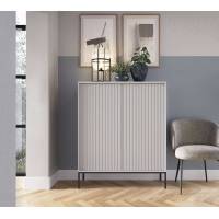 Комод високий Perfect Home Нова / Nova 2-дверний з чорними ніжками K104 Сірий (PFH-091234)