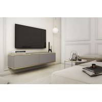 Тумба під телевізор навісна Perfect Home Оро / Oro 2-дверна RTV135 Сірий (PFH-091350)