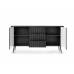 Комод Perfect Home Зова / Zova 2-дверний з 3 шухлядами і чорними ніжками KSZ168 Чорний (PFH-091370)