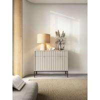 Комод Perfect Home Нова / Nova 2-дверний з 2 шухлядами і чорними ніжками KSZ104 Кашемір (PFH-091222)