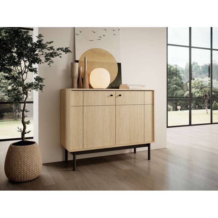 Комод Perfect Home Джапанді / Japandi K104 2-дверний Дуб лінеа (PFH-091463) Комод Perfect Home Джапанді / Japandi K104 2-дверний Дуб лінеа (PFH-091463)