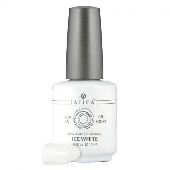 Гель лак Атіка № 001 Ice White 15 мл