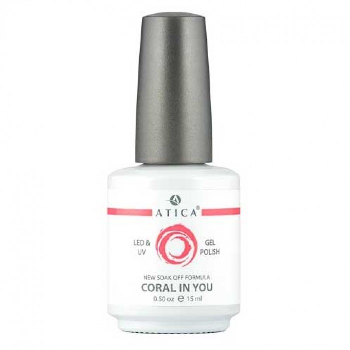 Гель лак Атика № 071 Coral in You 7,5 мл