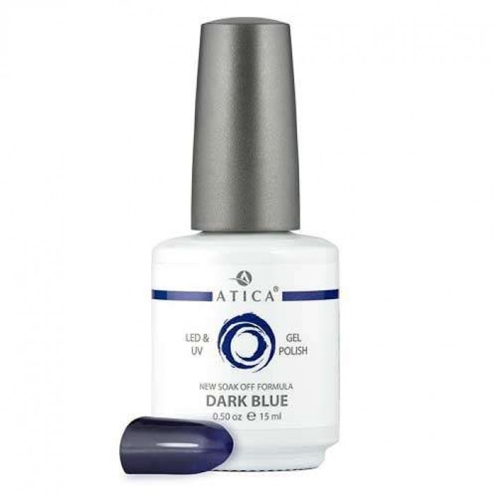 Гель лак Атіка № 028 Dark Blue 15 мл