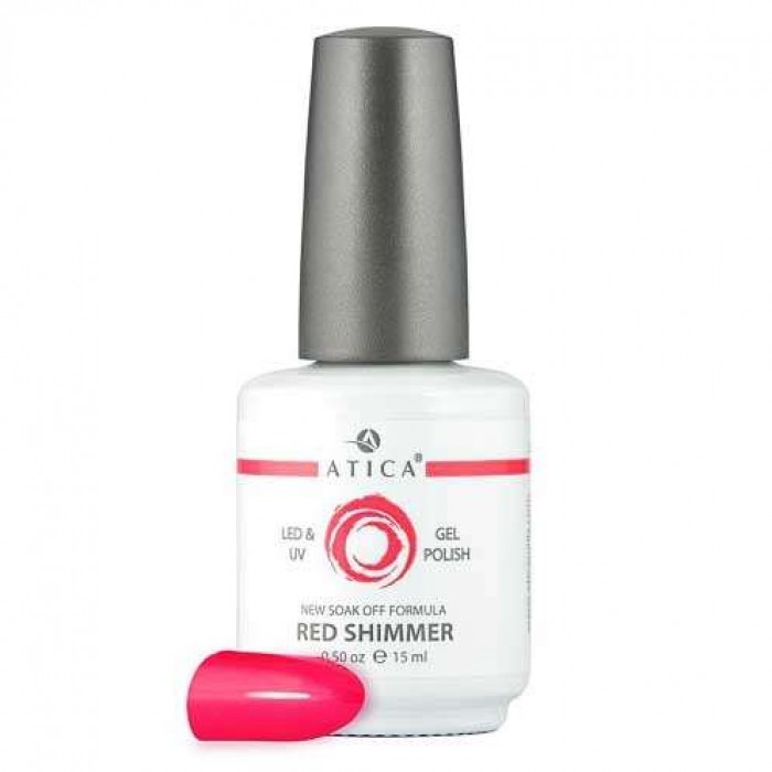 Гель лак Атіка № 009 Red Shimmer 15 мл