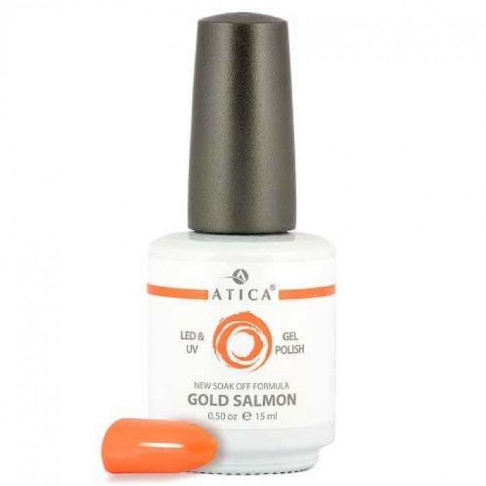 Гель лак Атика № 076 Gold Salmon 15 мл