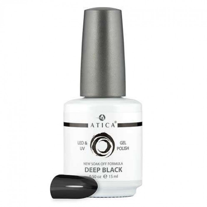 Гель лак Атіка № 002 Deep Black 15 мл