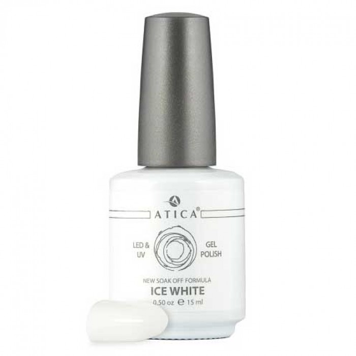 Гель лак Атіка № 001 Ice White 7,5 мл