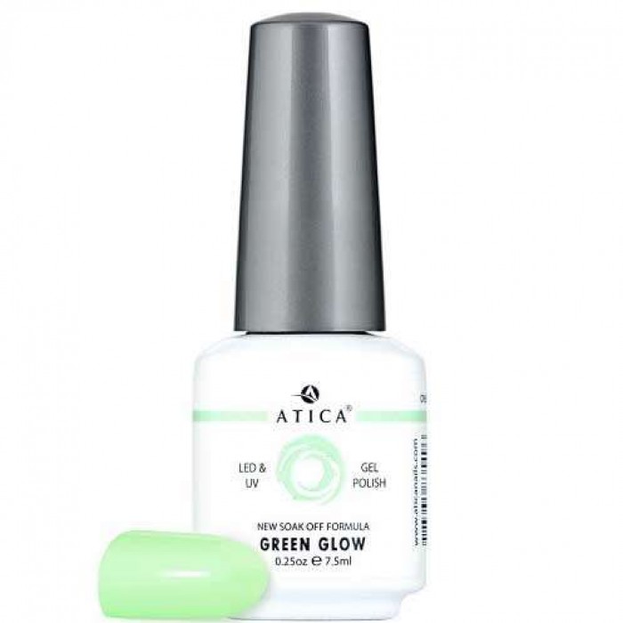 Гель лак Атіка № 109 Green Glow 15 мл