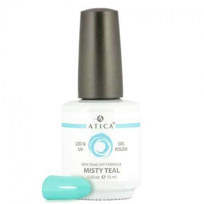 Гель лак Атика № 084 Misty Teal 15 мл