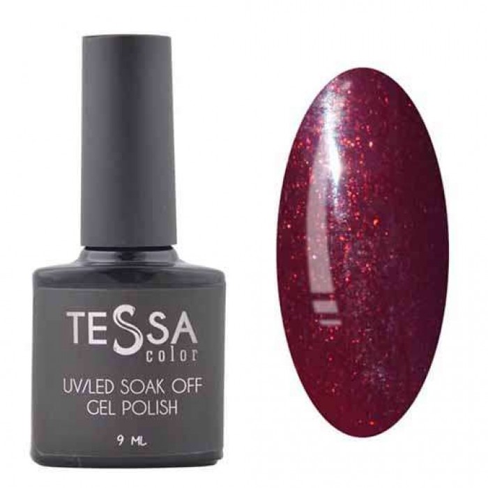Гель-лак Tessa 9 мл № 043 - бордовий з мікроблиском