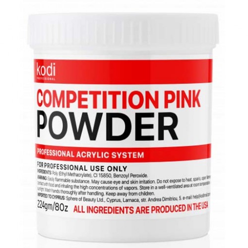 Быстроотвердеваемый акрил KODI Professional (Compatition Pink Powder) 224 гр.